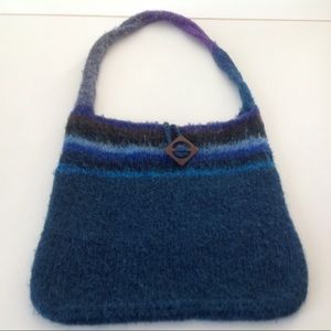 HANDFELTED WOOL HOBO STYLE PURSE